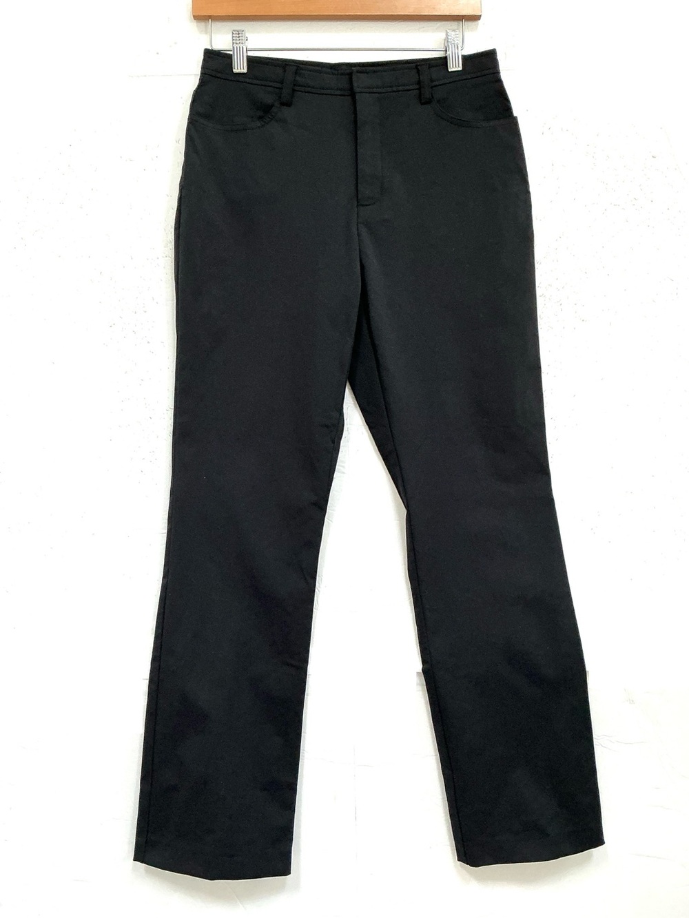 Classic Charcoal Black Straight-Leg Pants size 4